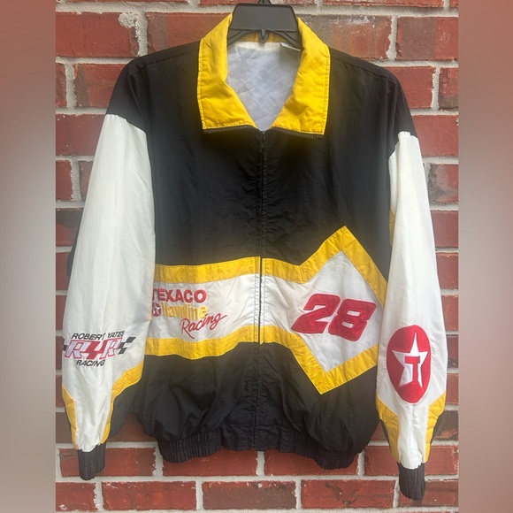 Vintage NASCAR Robert Yates Racing Texaco #28 Full Zip Embroidered Med Jacket G5